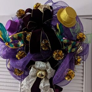 Mardi Gras Wreath